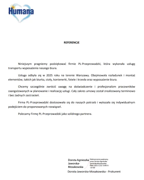 Referencje - Humana